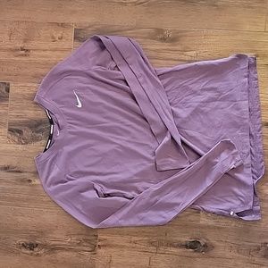 Nike Dry Fit Running Purple Long Sleeve